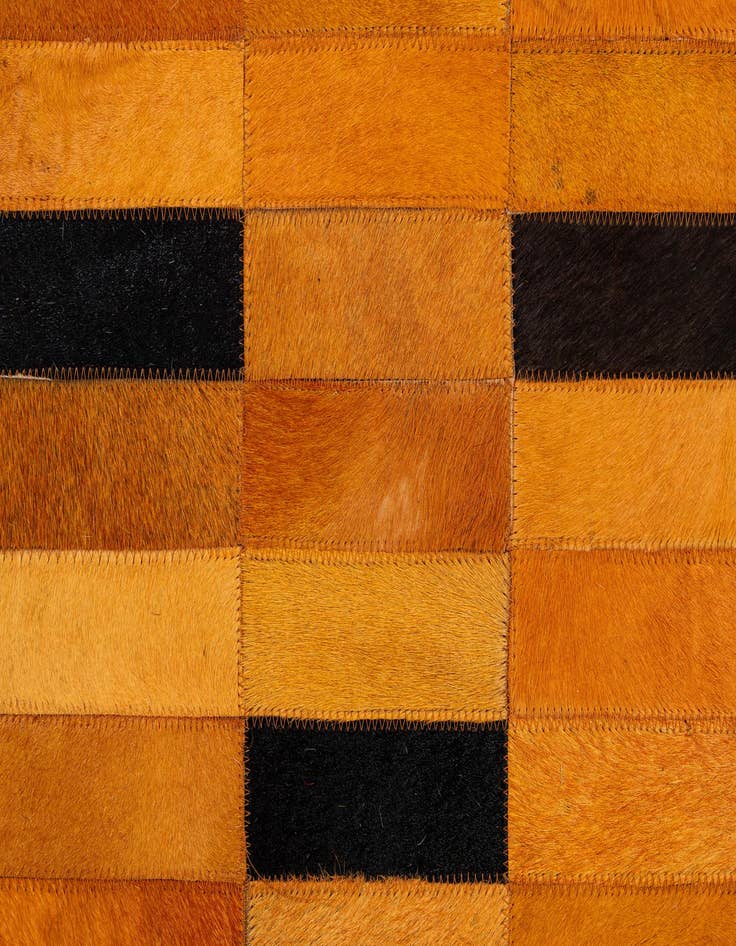 Detail image of  8' 1 x 9' 11 Cowhide - Patchwork Rug