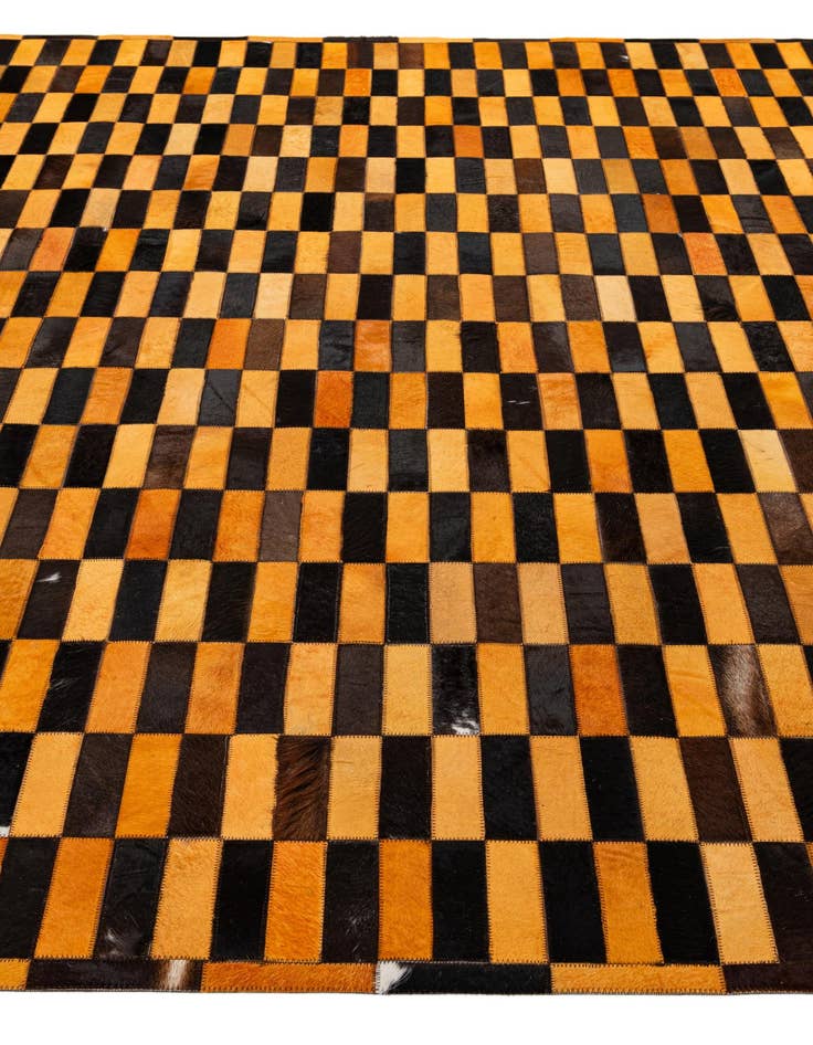 Detail image of  8' 2 x 10' Cowhide - Patchwork Rug