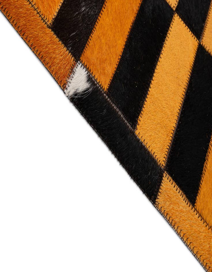 Detail image of  8' 2 x 10' Cowhide - Patchwork Rug