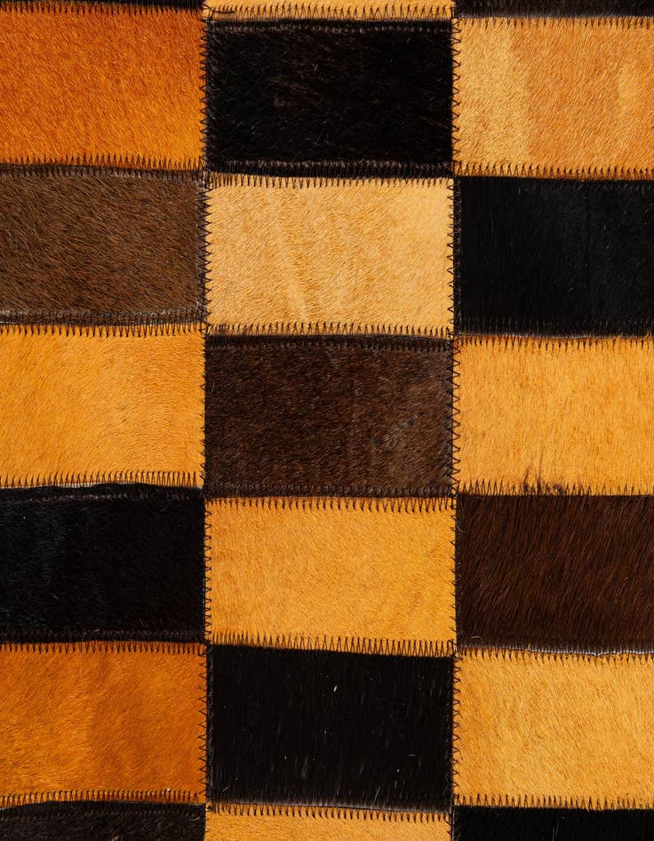 Detail image of  8' 2 x 10' Cowhide - Patchwork Rug