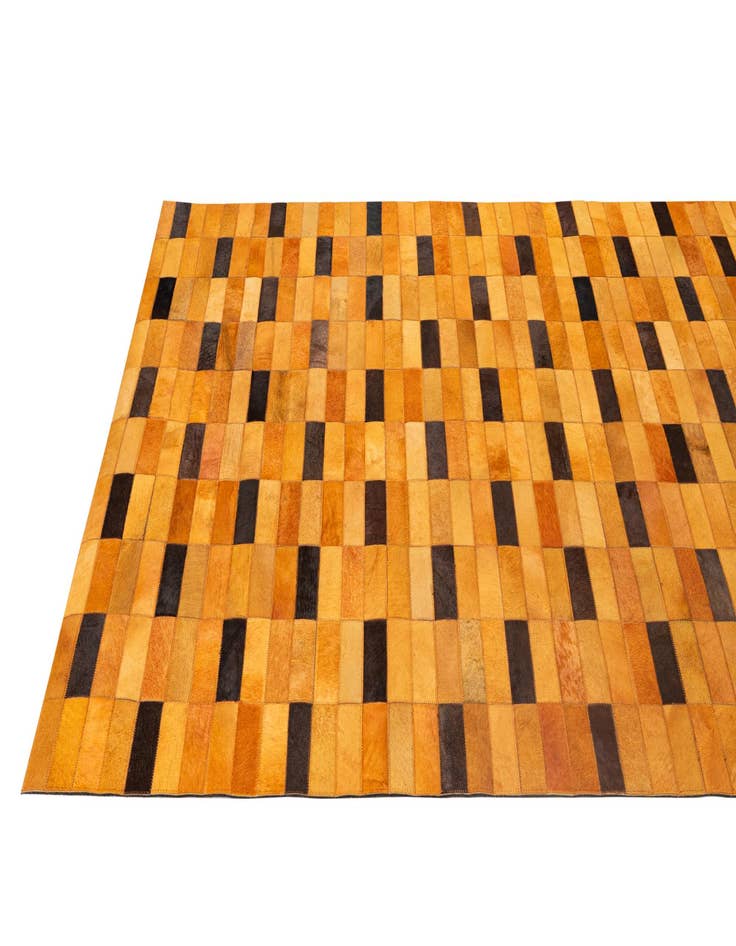 Detail image of  5' 1 x 7' 10 Cowhide - Patchwork Rug