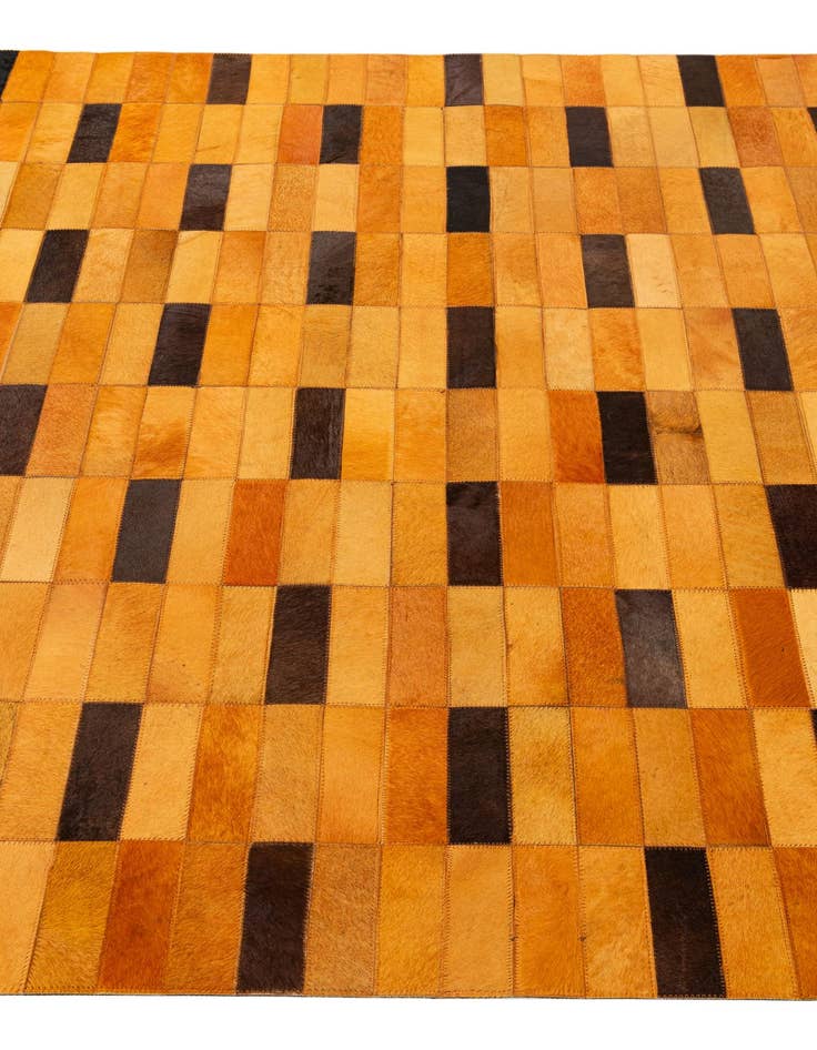 Detail image of  5' 1 x 7' 10 Cowhide - Patchwork Rug