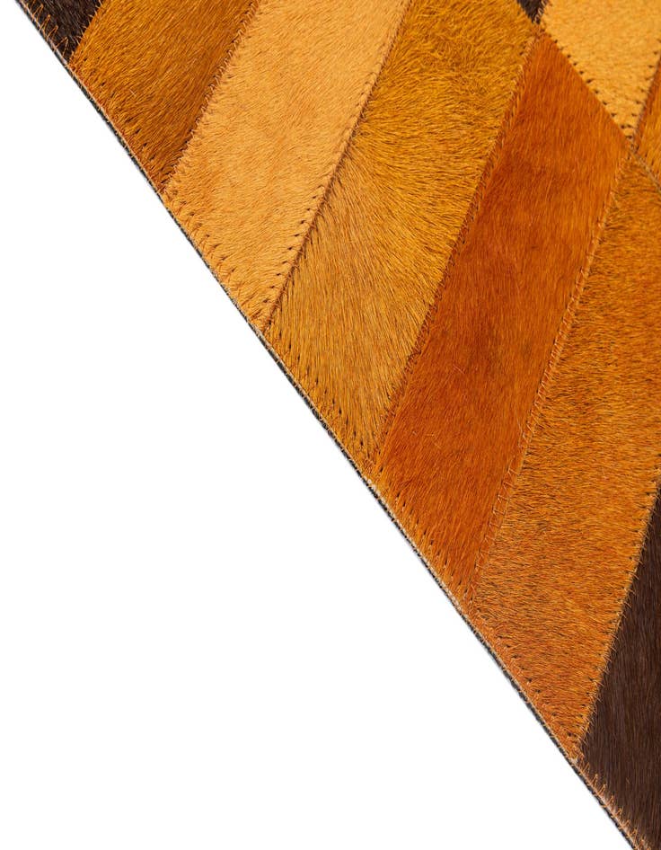 Detail image of  5' 1 x 7' 10 Cowhide - Patchwork Rug