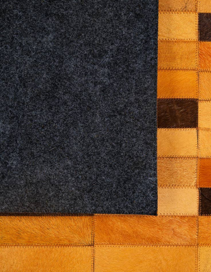 Detail image of  5' 1 x 7' 10 Cowhide - Patchwork Rug