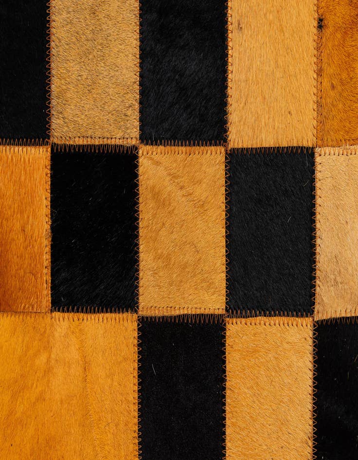 Detail image of  5' 2 x 8' 1 Cowhide - Patchwork Rug