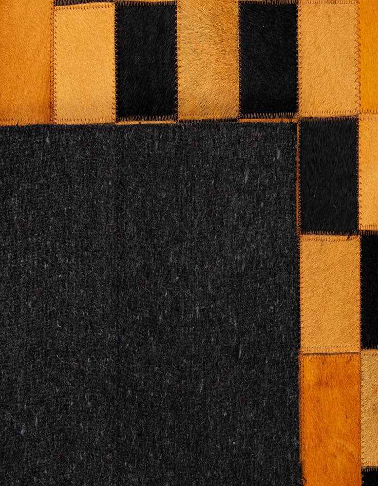 Detail image of  5' 2 x 8' 1 Cowhide - Patchwork Rug