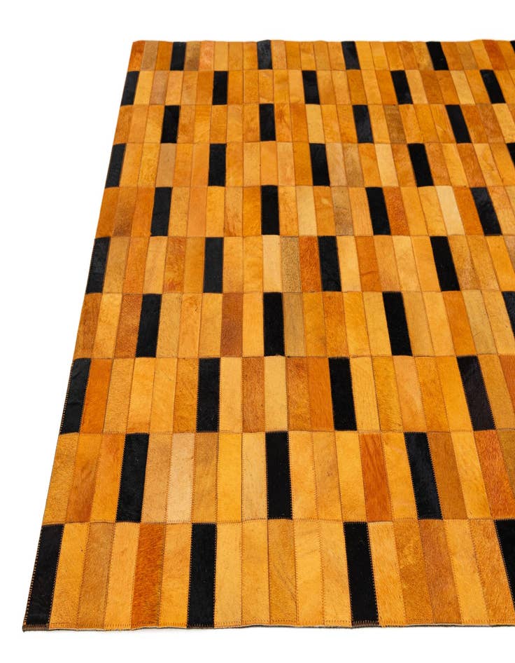 Detail image of  4' 11 x 8' 1 Cowhide - Patchwork Rug