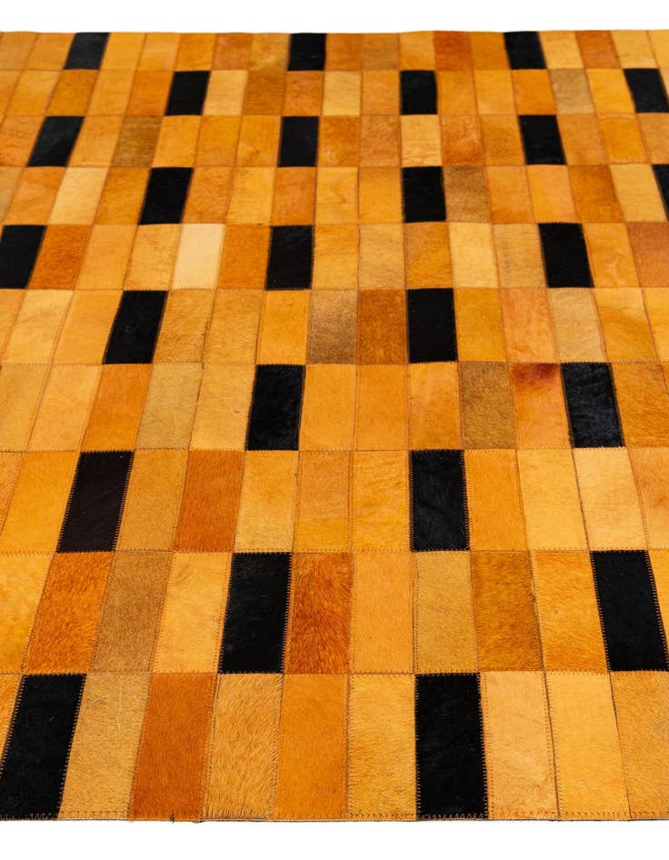 Detail image of  4' 11 x 8' 1 Cowhide - Patchwork Rug