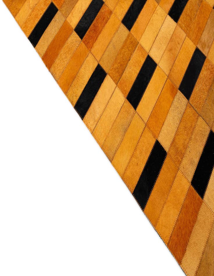 Detail image of  4' 11 x 8' 1 Cowhide - Patchwork Rug