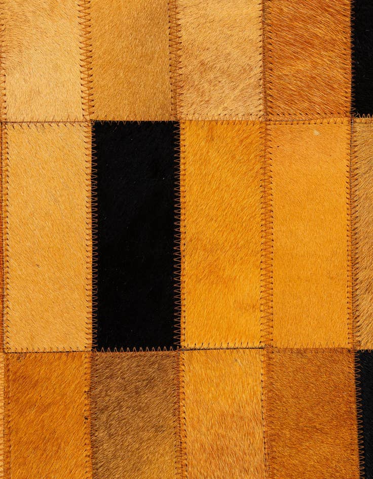 Detail image of  4' 11 x 8' 1 Cowhide - Patchwork Rug