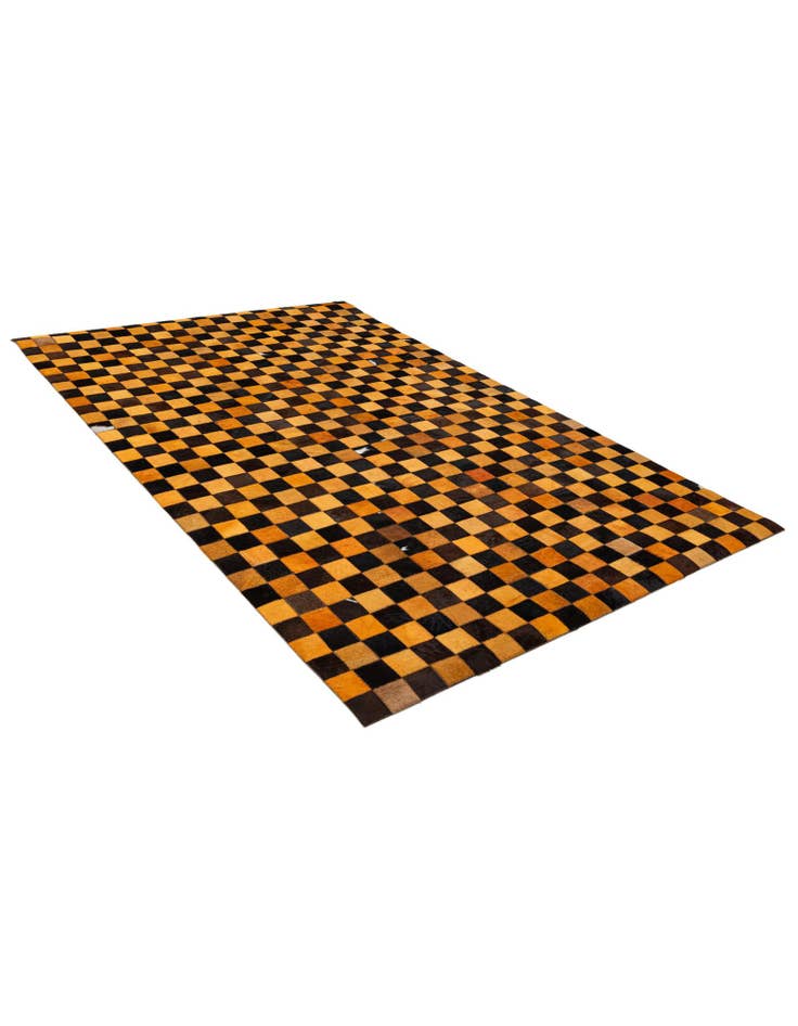 Detail image of  5' 2 x 8' Cowhide - Patchwork Rug