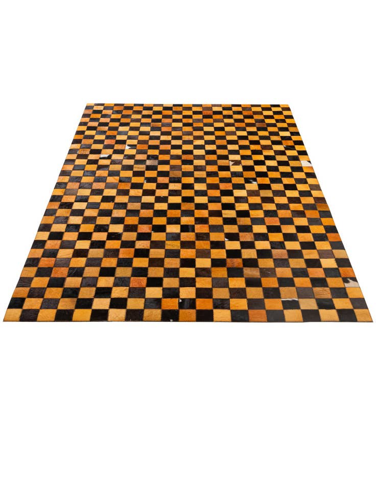 Detail image of  5' 2 x 8' 1 Cowhide - Patchwork Rug