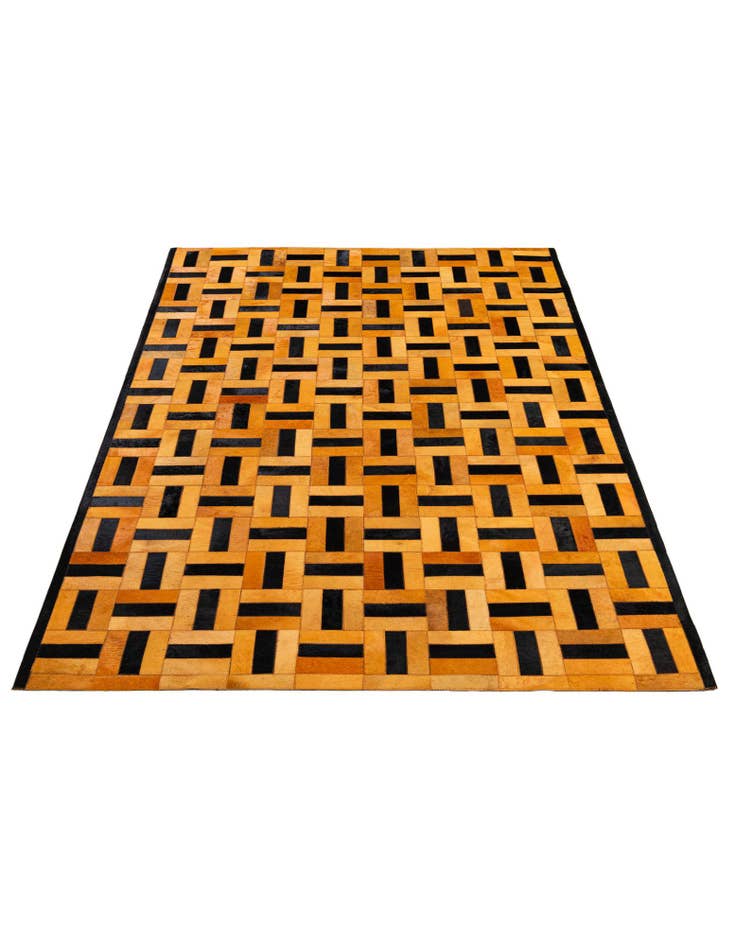 Detail image of  5' 2 x 8' 1 Cowhide - Patchwork Rug