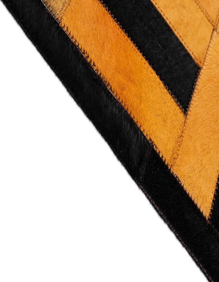 Detail image of  5' 2 x 8' 1 Cowhide - Patchwork Rug