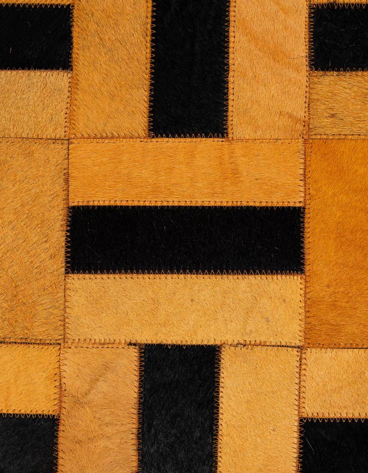 Detail image of  5' 2 x 8' 1 Cowhide - Patchwork Rug