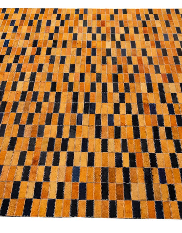 Detail image of  5' 1 x 7' 11 Cowhide - Patchwork Rug