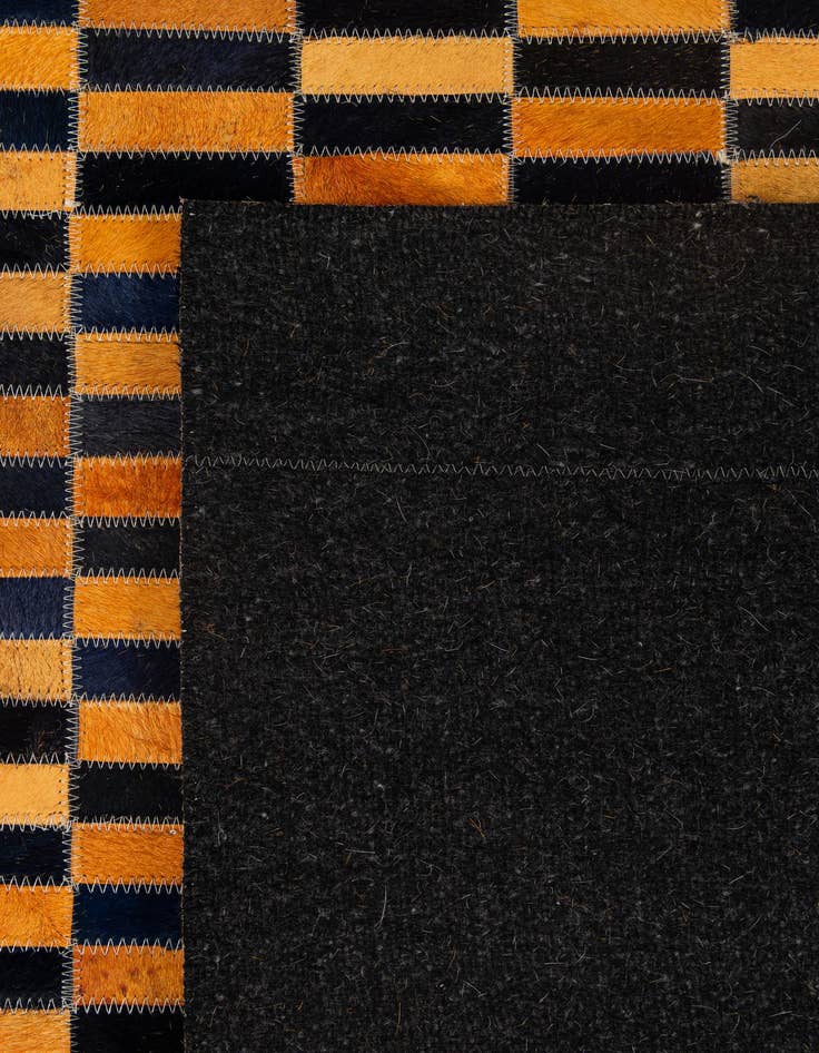 Detail image of  5' x 7' 11 Cowhide - Patchwork Rug