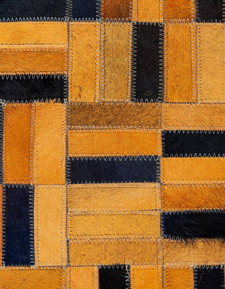 Detail image of  5' x 7' 11 Cowhide - Patchwork Rug