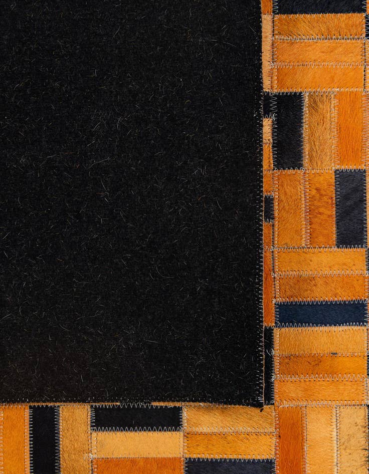 Detail image of  5' x 7' 11 Cowhide - Patchwork Rug