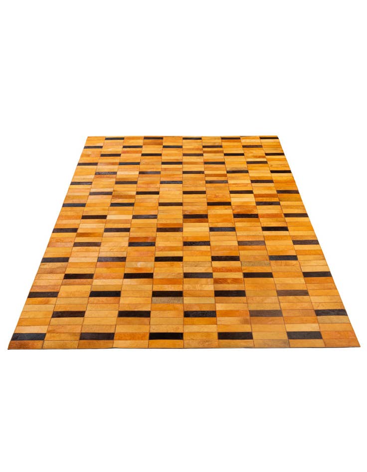 Detail image of  5' 1 x 8' Cowhide - Patchwork Rug