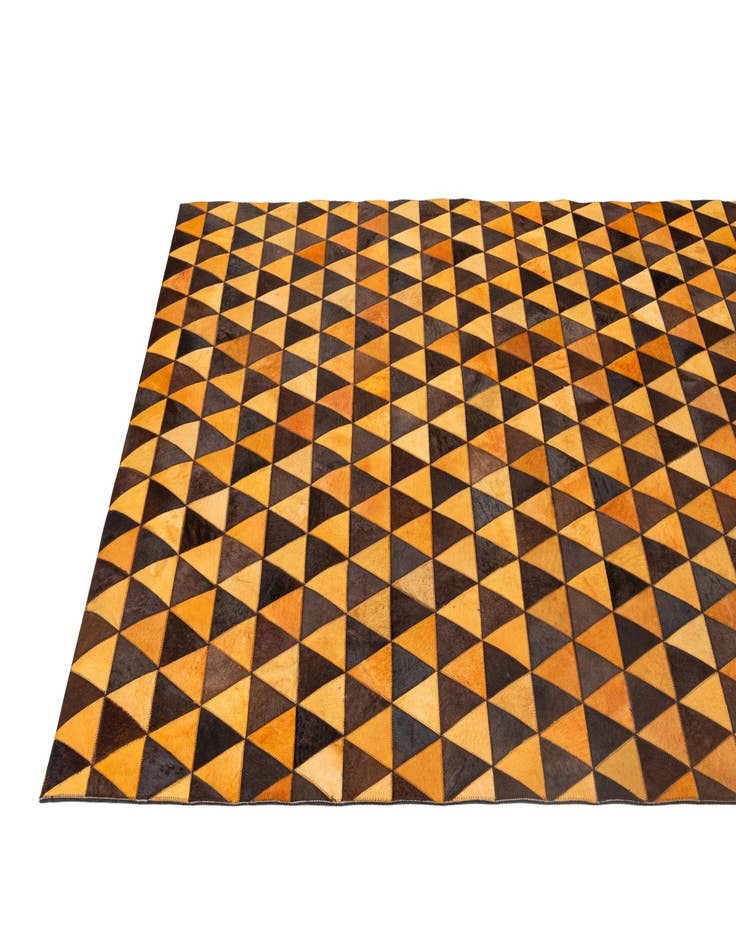 Detail image of  5' 3 x 8' 1 Cowhide - Patchwork Rug