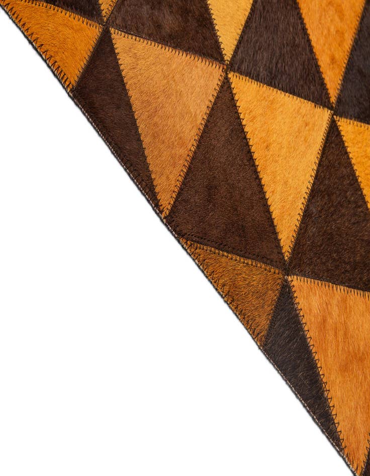 Detail image of  5' 3 x 8' 1 Cowhide - Patchwork Rug