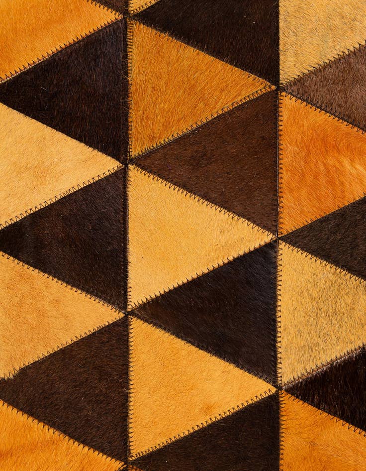 Detail image of  5' 3 x 8' 1 Cowhide - Patchwork Rug