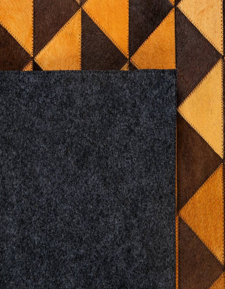 Detail image of  5' 3 x 8' 1 Cowhide - Patchwork Rug