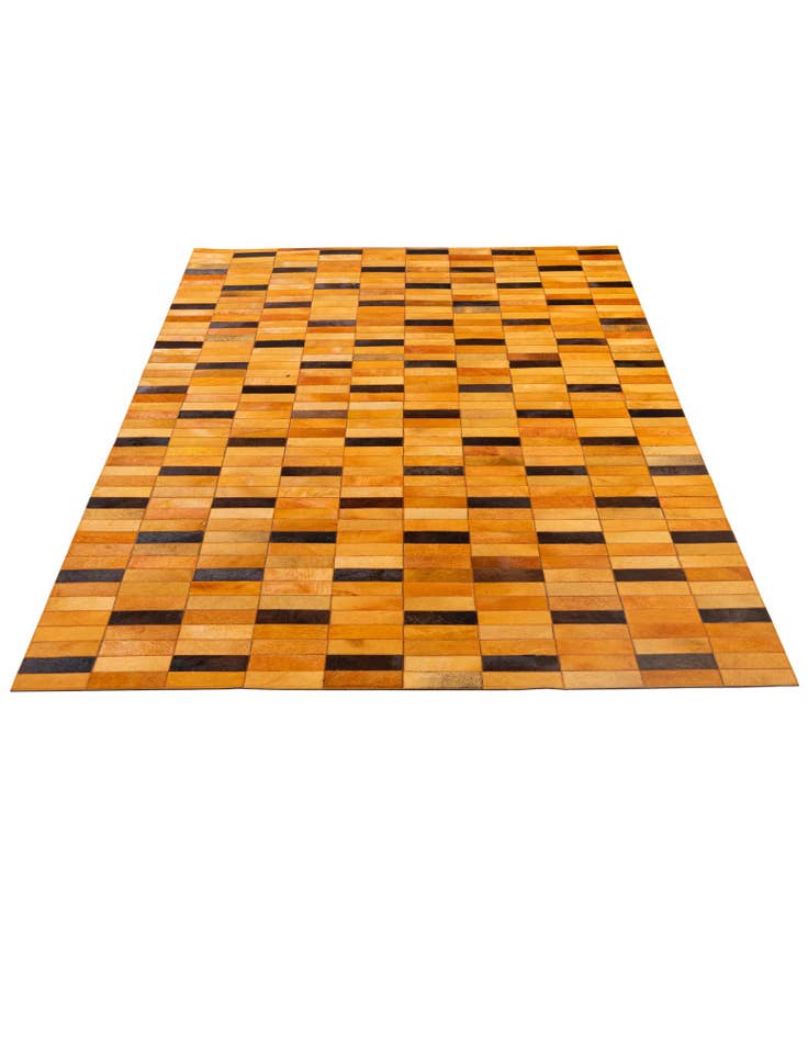 Detail image of  5' 1 x 7' 11 Cowhide - Patchwork Rug