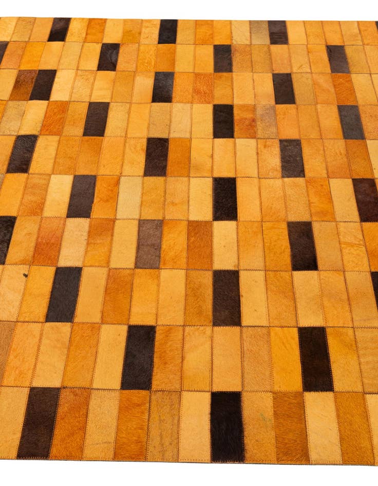 Detail image of  5' 1 x 7' 11 Cowhide - Patchwork Rug