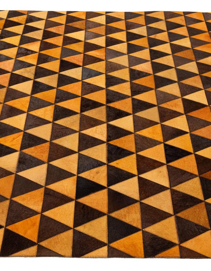 Detail image of  5' 3 x 8' 1 Cowhide - Patchwork Rug