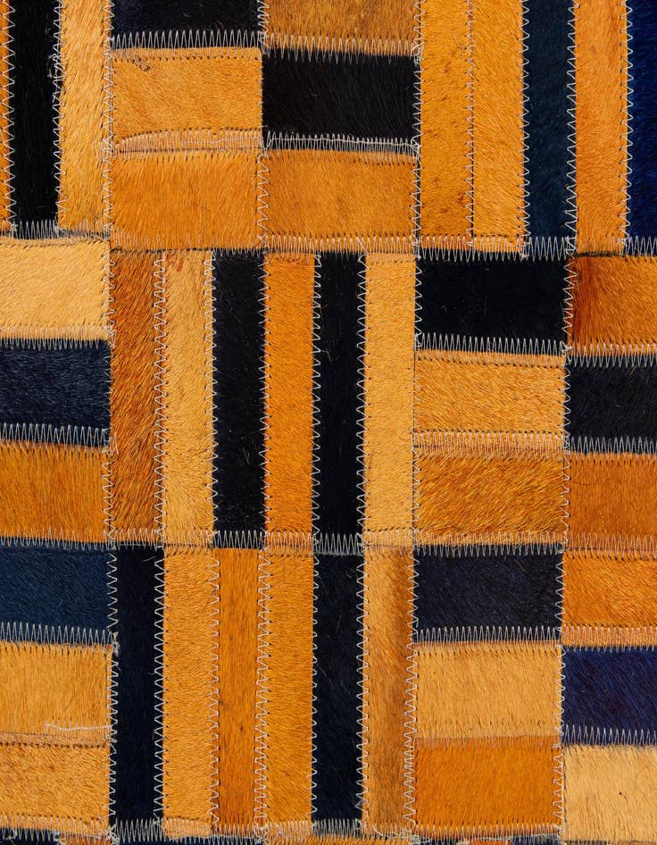 Detail image of  5' x 8' Cowhide - Patchwork Rug