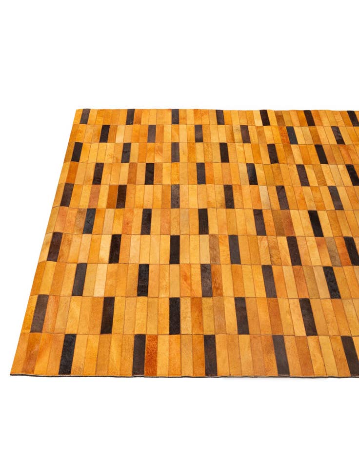 Detail image of  5' 1 x 7' 11 Cowhide - Patchwork Rug