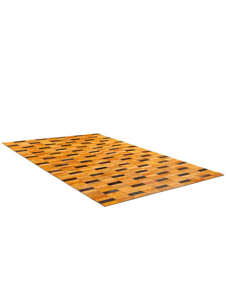 Detail image of  5' 1 x 8' Cowhide - Patchwork Rug