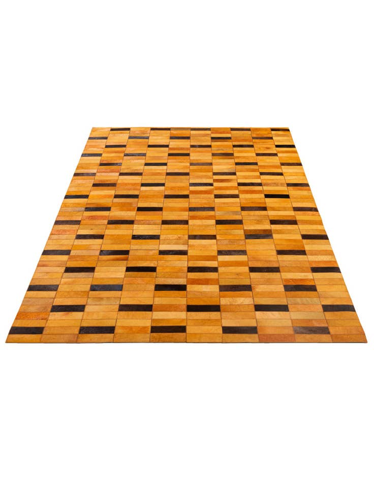 Detail image of  5' 1 x 8' Cowhide - Patchwork Rug