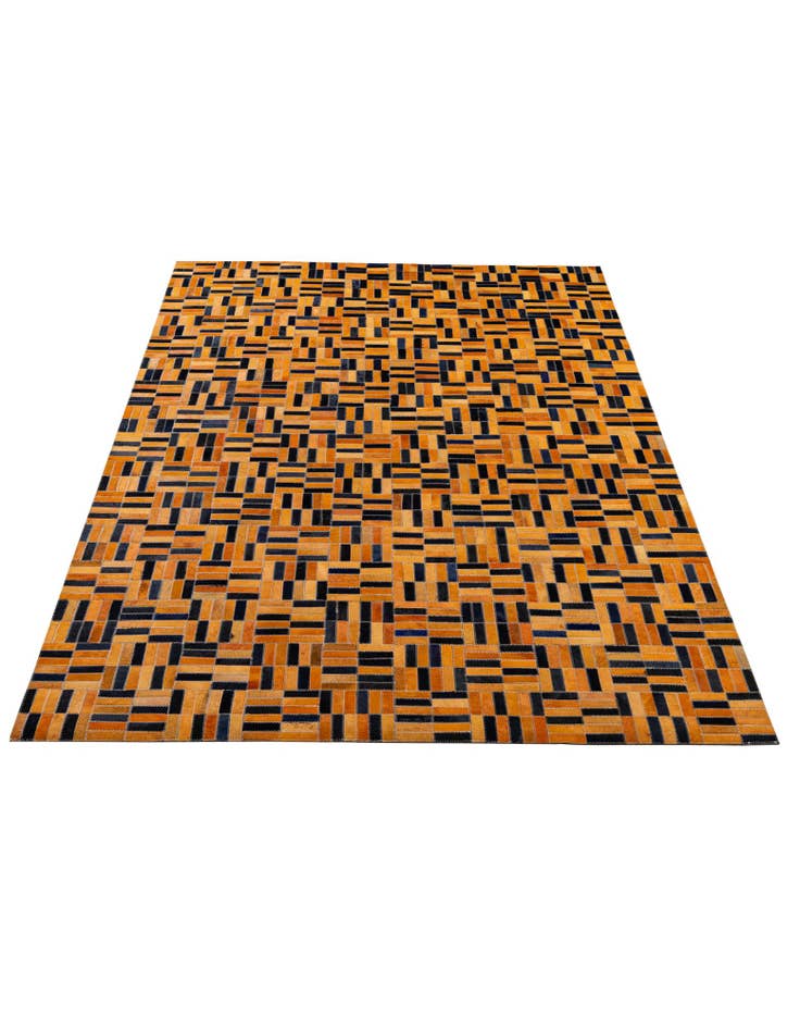 Detail image of  5' 1 x 8' Cowhide - Patchwork Rug