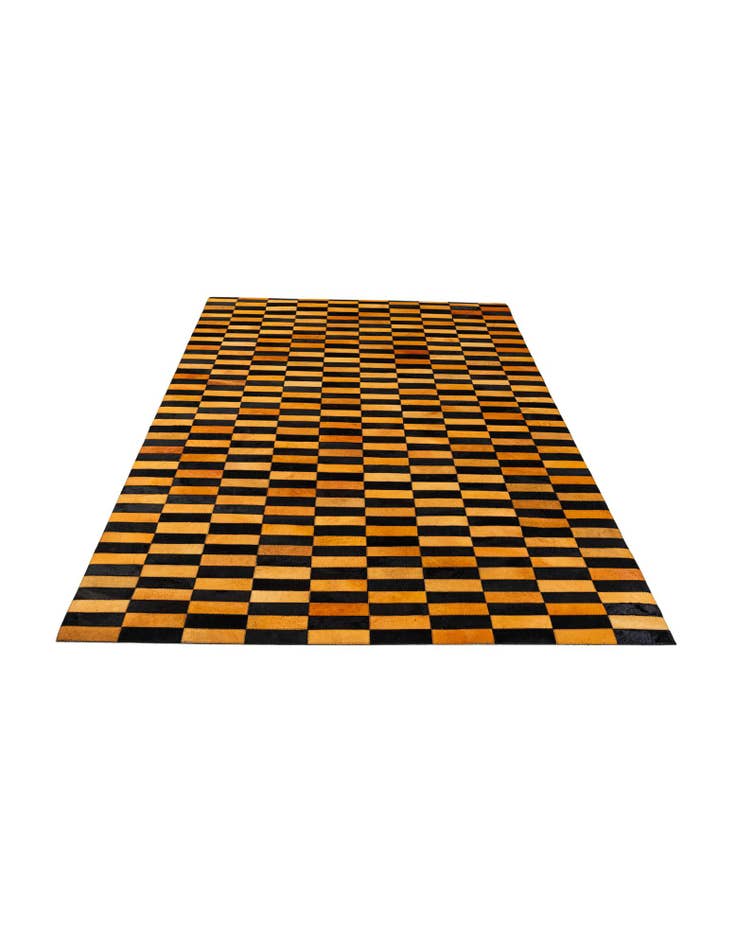 Detail image of  4' 11 x 8' Cowhide - Patchwork Rug