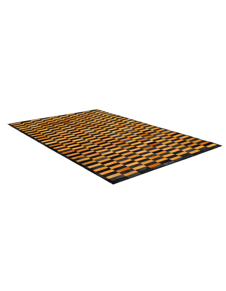 Detail image of  5' 2 x 8' 1 Cowhide - Patchwork Rug