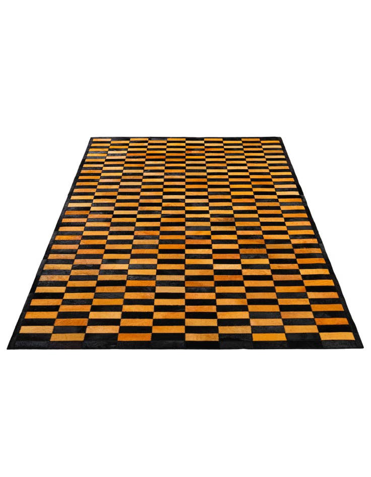 Detail image of  5' 2 x 8' 1 Cowhide - Patchwork Rug