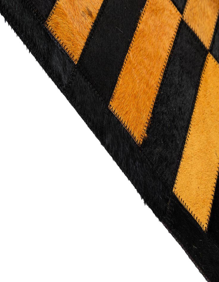 Detail image of  5' 2 x 8' 1 Cowhide - Patchwork Rug