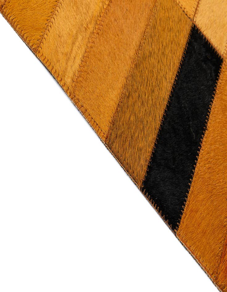 Detail image of  4' 11 x 8' 1 Cowhide - Patchwork Rug