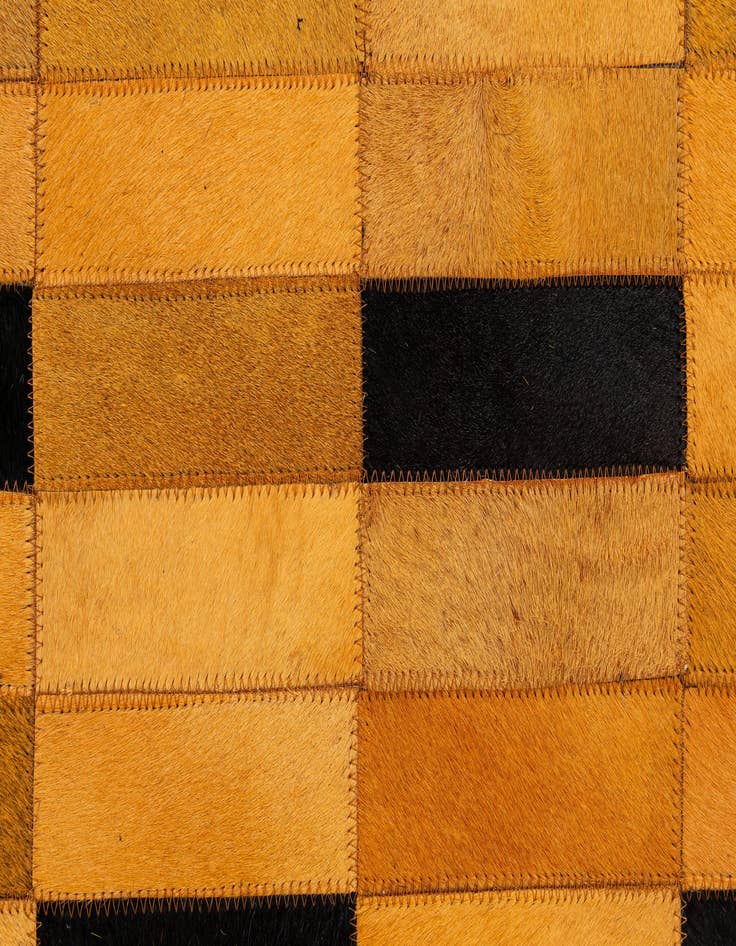 Detail image of  4' 11 x 8' 1 Cowhide - Patchwork Rug