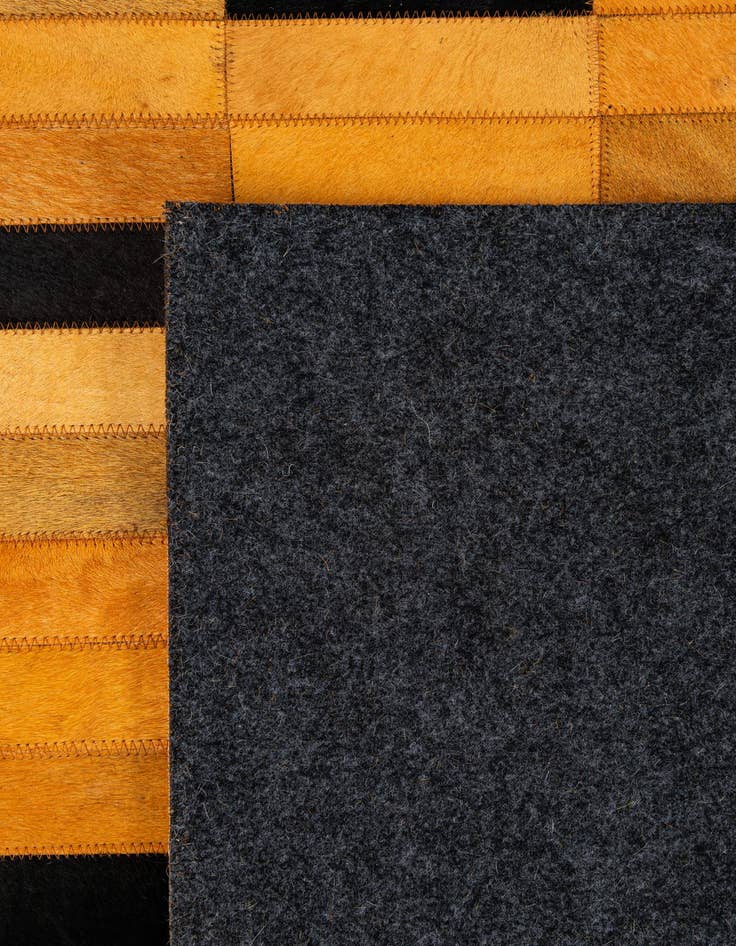 Detail image of  4' 11 x 8' 1 Cowhide - Patchwork Rug