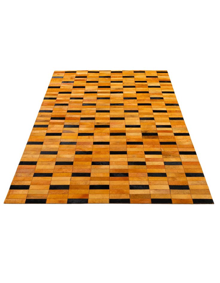 Detail image of  4' 11 x 8' Cowhide - Patchwork Rug