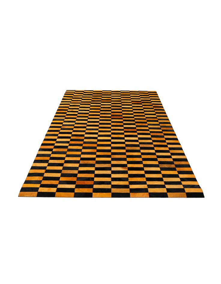 Detail image of  4' 11 x 8' Cowhide - Patchwork Rug