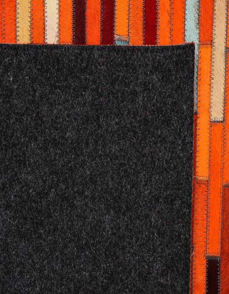 Detail image of 5' 5 x 7' 6 Cowhide Leather Rug