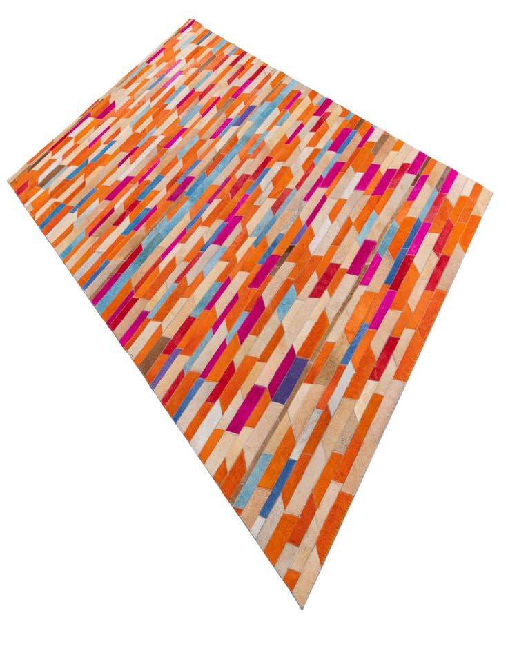 Detail image of  5' 1 x 8' Cowhide Leather Rug