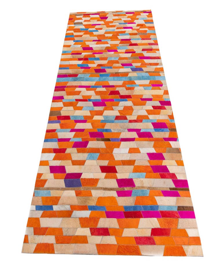 Detail image of  5' 1 x 8' Cowhide Leather Rug