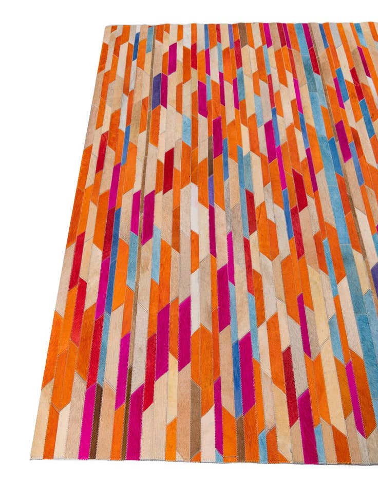 Detail image of  5' 1 x 8' Cowhide Leather Rug