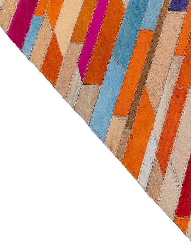 Detail image of  5' 1 x 8' Cowhide Leather Rug